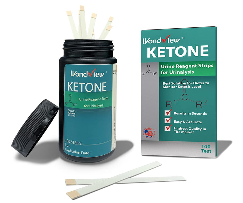 [Australia] - Wondview Ketone Test Strips: Testing Ketosis Based on Your Urine, 100 Ketone Urinalysis Tester Strips (Made in USA) 