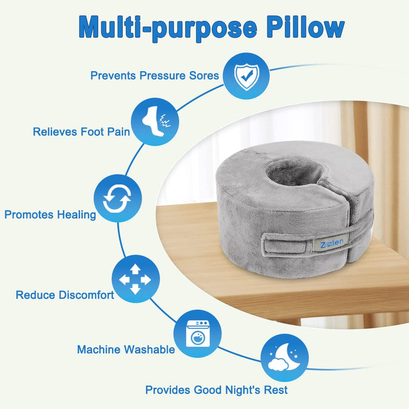 [Australia] - Foot Elevation Pillow Ankle Wedge Heel Elevator Cushion Foot Support Pillow Medical Ankle Cushion for Foot Pressure Bed Sore Ulcer Sleeping Foot Leg Rest Elevated Support Foam (Medium, 1 PCS) Medium 