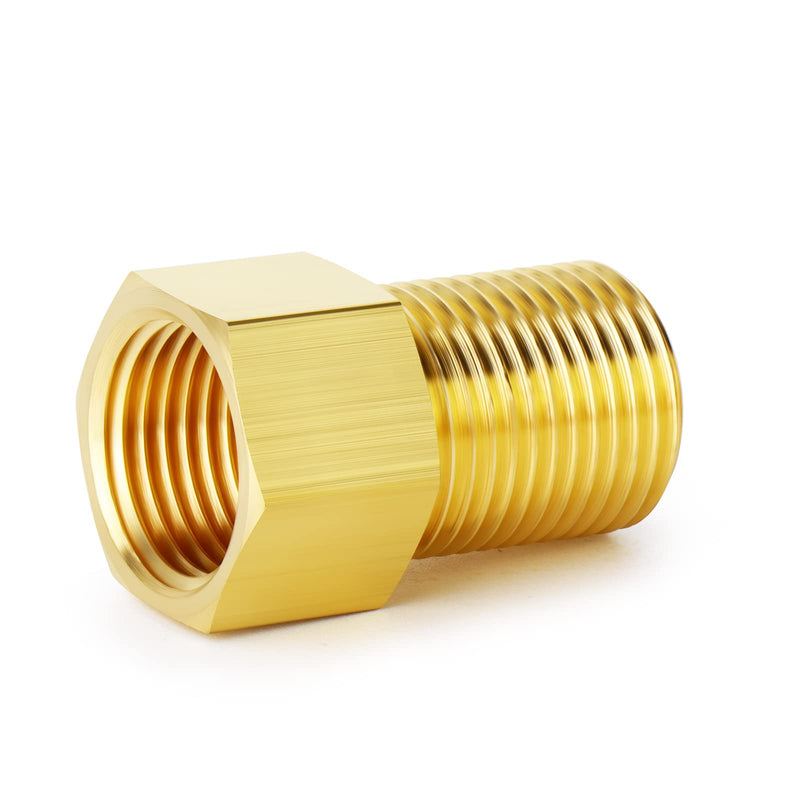 [Australia] - TAISHER 1PCS Brass Pipe Fitting, Extension Hex Adapter, 1/2" Male Pipe x 1/2" Female Pipe, Length 40 mm/1.57 Inch 40mm Length 