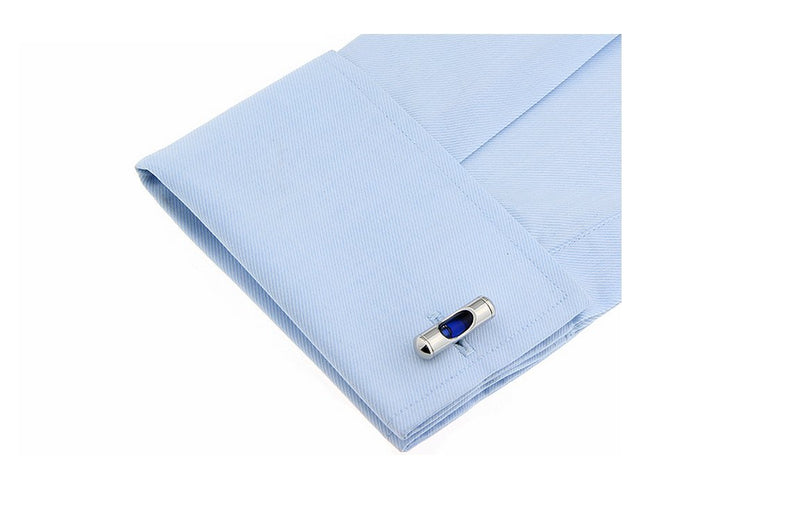 [Australia] - LBFEEL Classic Cufflinks for Mens Jewelry Level Design in 3 Colors with a Gift Box blue 