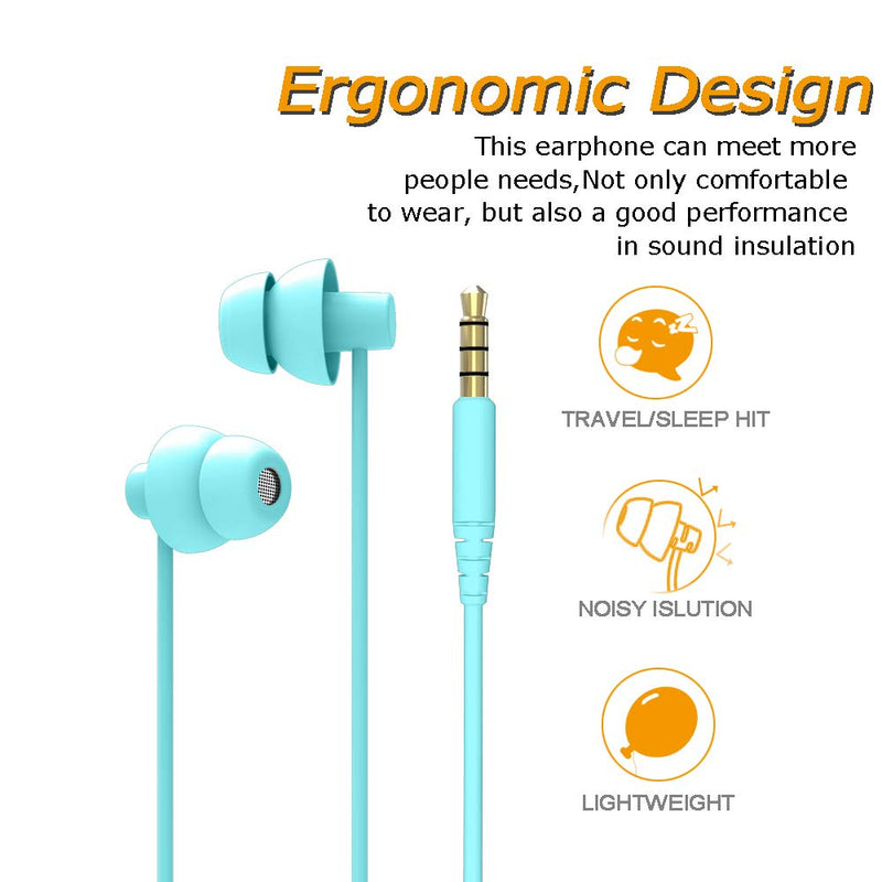 [Australia] - MAXROCK Sleep Earplugs - Noise Isolating Ear Plugs Sleep Earbuds Headphones with Unique Total Soft Silicone Perfect for Insomnia, Side Sleeper, Snoring, Air Travel, Meditation & Relaxation (acid blue) Acid Blue 