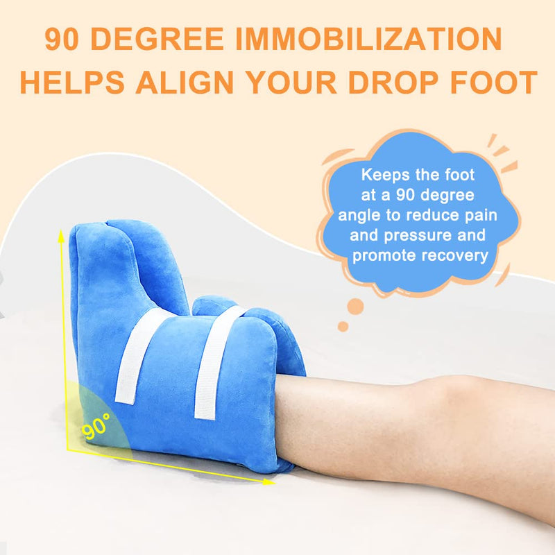 [Australia] - Heel Protector Cushion for Pressure Sores Foot Heel Protectors Offloading Boot for Diabetic Foot Ulcers Heel Protector Pillow for Bed Sores with Cooling Gel Pack Pressure Relieving Cushion 