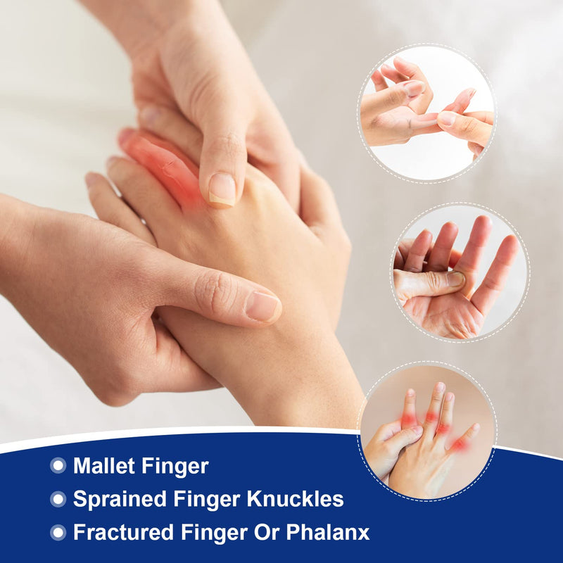 [Australia] - Promifun Finger Braces, Trigger Finger Splints for Straightening, Mallet Finger and Broken Finger, Finger Straighteners Provide Support and Relieve Pain Finger Braces (Black) 