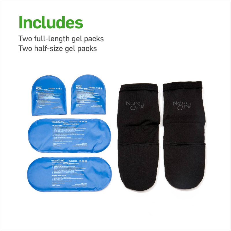 [Australia] - NatraCure Cold Therapy Socks - Gel Ice Treatment for Feet, Heels, Swelling, Arch Pain - (Size: Large) L (Pack of 2) 
