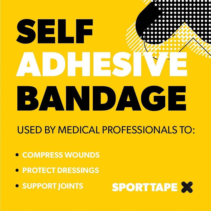 [Australia] - SPORTTAPE Cohesive Bandages | Self Adherent Vet Wrap & Pet Bandage - 7.5CM x 4.5M - Beige | Football Sock Wrap & Shin Guard Tape for Wrist & Ankle Sprains, Swelling & Compression - Single Roll 7.5x450 cm (Pack of 1) 