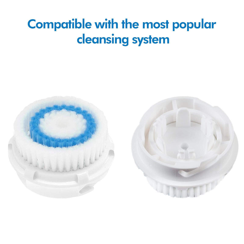 [Australia] - Replacement Facial Cleansing Brush Heads for deep pore cleansing (blue, 2 pack) 
