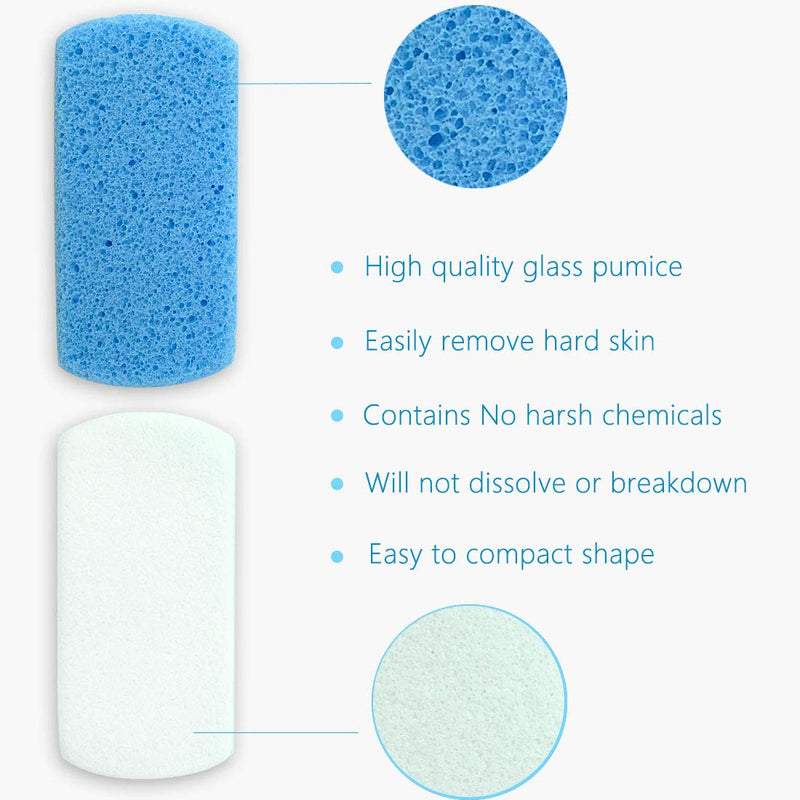 [Australia] - Maryton Glass Pumice Stone for Feet, Callus Remover and Foot scrubber & Pedicure Exfoliator Tool Pack of 2 