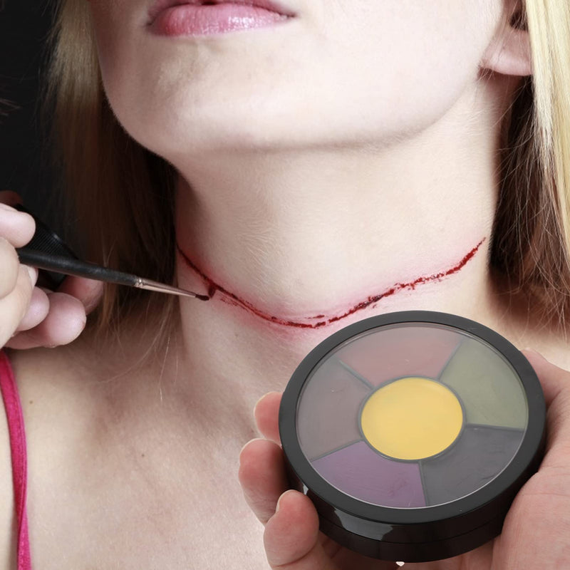[Australia] - Uonlytech Face Paint Kit, Halloween 6 Color Bruise Wheel Makeup Pigment Face Body Paint Professional Paint Palette Kit for Adults Kids Halloween Party 
