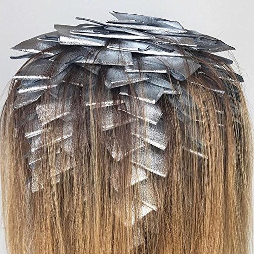 [Australia] - Framar Silver Embossed Roll Hair Foil, Hair Foils for Highlighting, Foils for Highlights, Hairdressing Foil for Hair Highlights, Highlighting Foil, Framar Foil Sheets, Hair Foils for Colouring – 320ft 