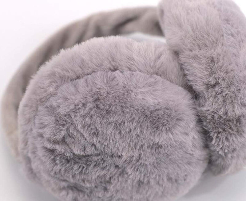 [Australia] - Winter Cute Creative Burger Earmuffs Fluffy Headband Faux Fur Outdoor Earmuffs Black 