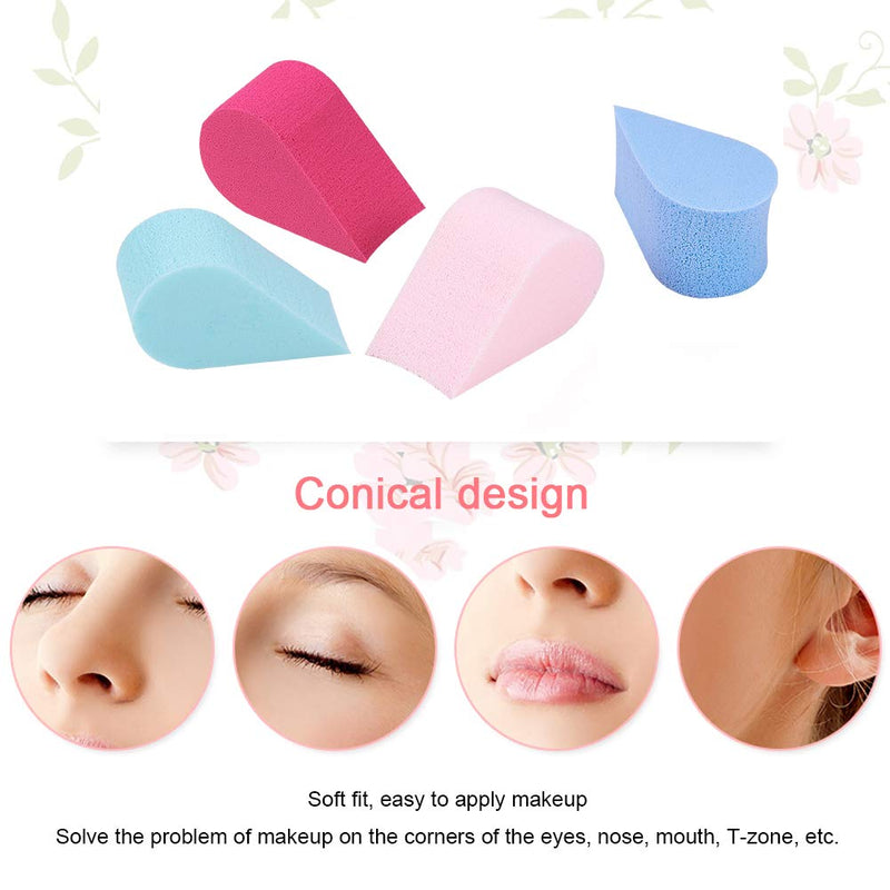 [Australia] - WANDIC Makeup Sponges, 16 Pcs 8 Colors Face Painting Petal Sponges Beauty Sponge for Makeup, Craft Painting 