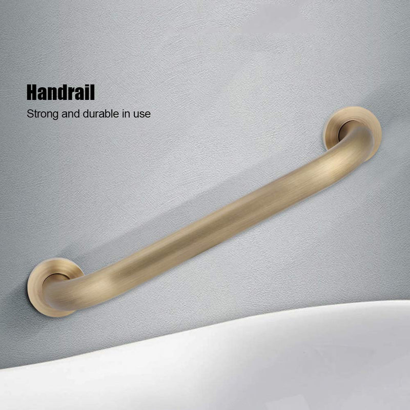 [Australia] - Boquite 16.5in Brass Shower Grab Bar, Bathtub Handrail Mounted Helping Handle Bars for Children Pregnants Elderly Use, Safety Hand Rail Support Bar 