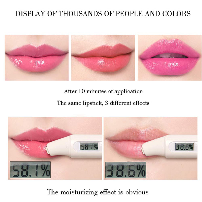 [Australia] - 3 Packs Lipstick Set Magic Temperature Changing Colors Lip Gloss Moisturizing And Waterproof Long Lasting Lip Balm 