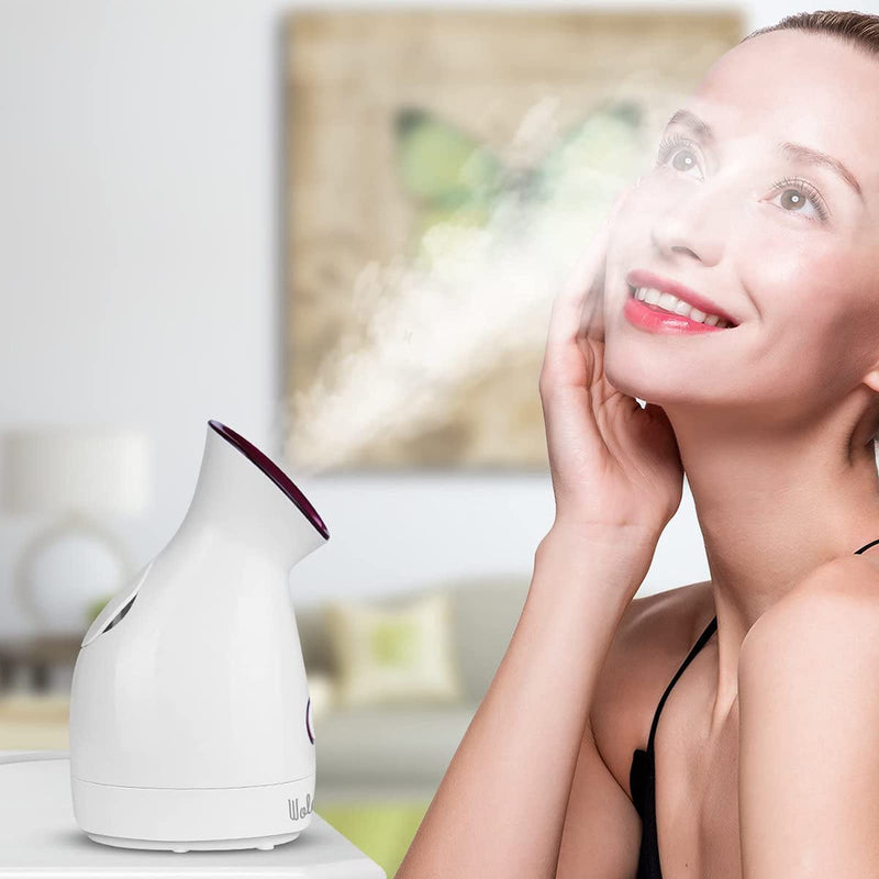 [Australia] - Facial Steamer, Wolady Nano Ionic Face Steamer for Pores with UV Light Hot Mist Moisturizing sprayer Home Sauna SPA Bonus Blackhead Extractor Kit 4 Count (Pack of 1) 