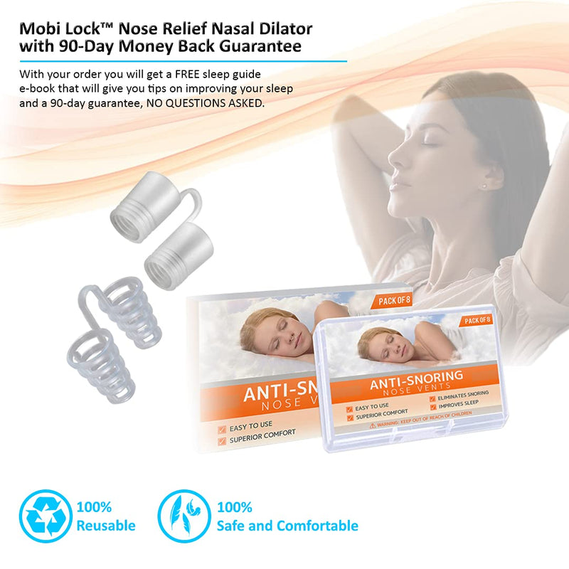 [Australia] - Nose Vent Sinus Relief Dilator (Pack of 12 Small Size) Soft Silicone Vents - A Simple Solution for Nasal Snorers - Reusable Snoring Device to Enjoy a Peaceful Night's Sleep by Mobi Lock 