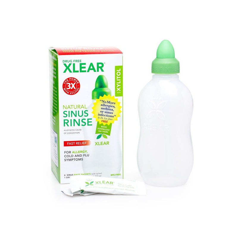 [Australia] - Xlear Sinus Care Rinse System With Xylitol -- 1 Kit 7 Piece Set 