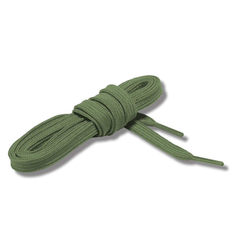 [Australia] - Flat Shoelaces Wide Shoes Lace (2 Pair) - Wide Shoelaces - Flat Shoe Laces for Sneakers and Shoes 27" inches (69 cm) Army Green 