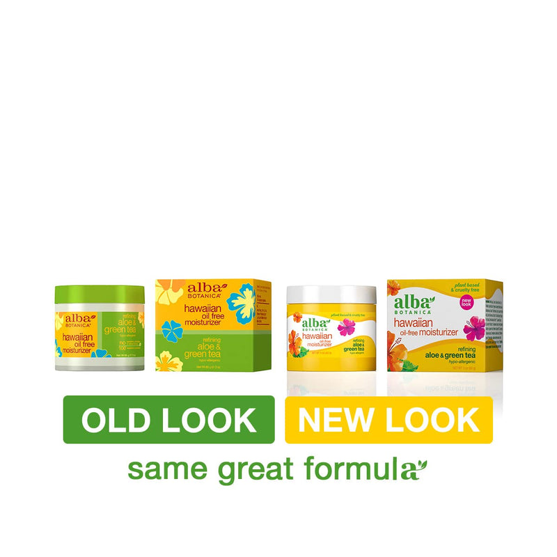 [Australia] - Alba Botanica Hawaiian Oil Free Moisturizer, Refining Aloe & Green Tea, 3 Oz Aloe & Green Tea Moisturizer 