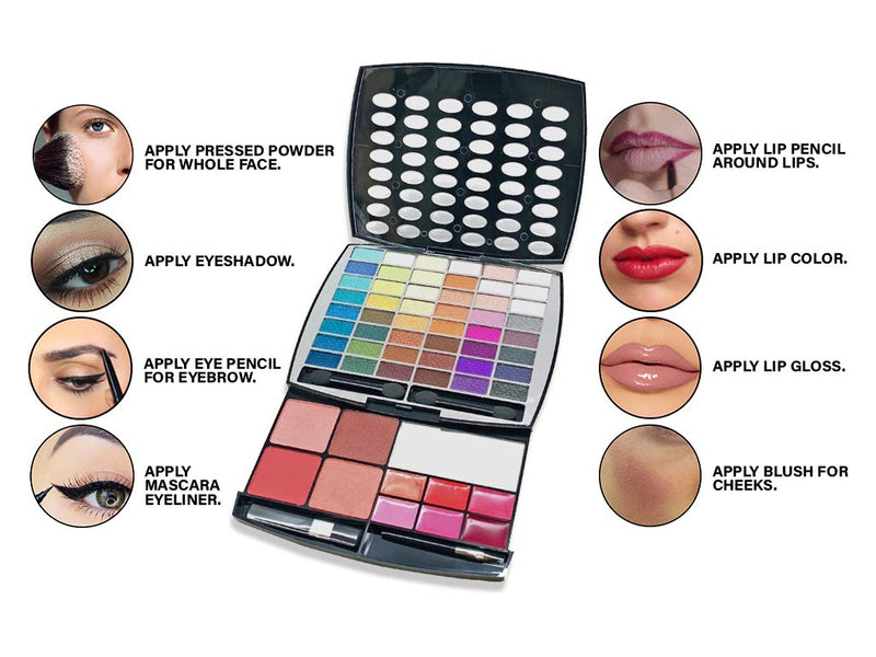 [Australia] - BR Beauty Revolution Glamour Girl Makeup Kit 43 Eyeshadow / 9 Blush / 6 Lip Gloss 