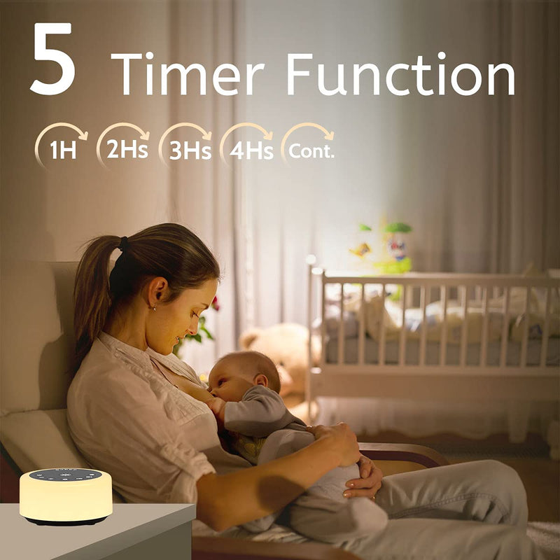 [Australia] - ColourNoise Sound Machines White Noise Machine 12 Colors Night Lights with 30 Soothing Sounds Sleep Machine with 5 Timers Portable for Home Travel and Office… (R-Black) R-Black 