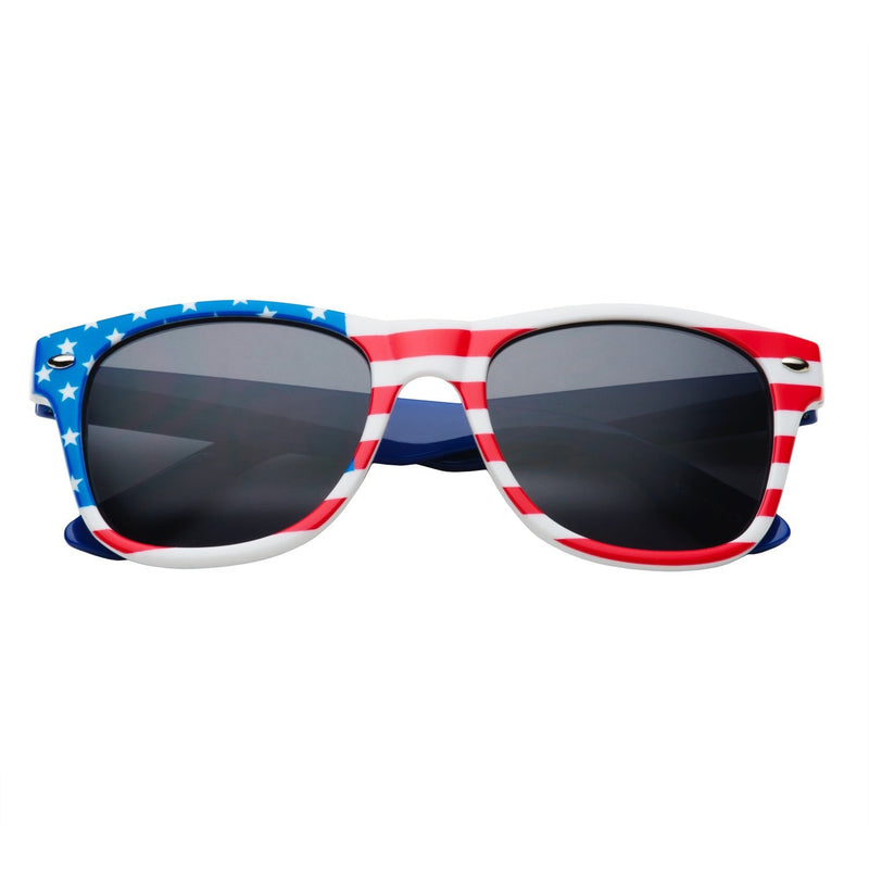 [Australia] - grinderPUNCH Kids American USA Flag Sunglasses for Boys and Girls Ages 3-10 Red, White and Blue 48 Millimeters 