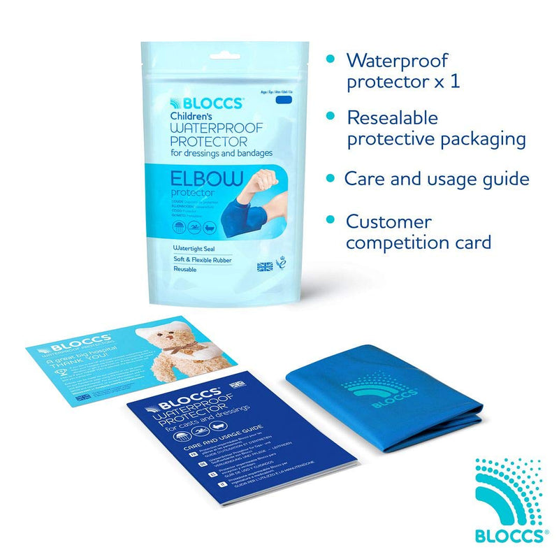 [Australia] - Bloccs Waterproof PICC Line Cover. Midline Elbow Protector. Swim, Shower & Bathe. Watertight Protection, Child (Extra Small) XS 