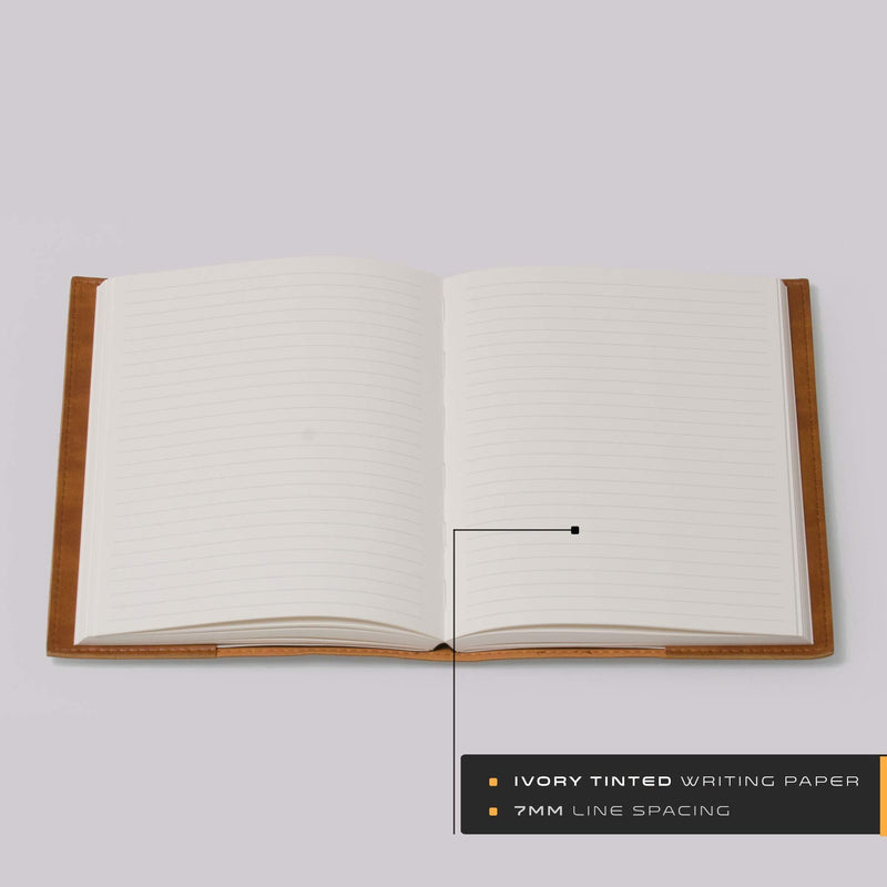[Australia] - Aum Refillable Journal for Life - Small Leather Pocket Journal (15x11cm) A6 Notebook with 164 Ruled, Eco Friendly Pages (Aum Journals A6 Classics - Tan Journal) 