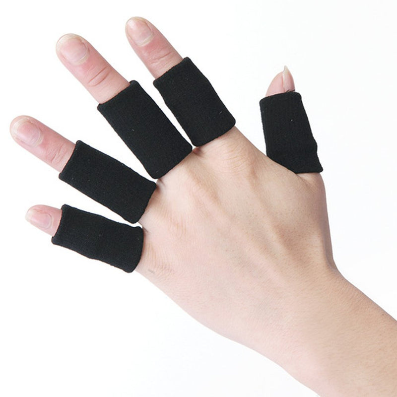 [Australia] - 40PCS Sports Finger Splint Guard Bands Finger Sleeves Thumb Braces Support Elastic Compression Protector Braces for Relieving Pain Calluses Arthritis Knuckle 