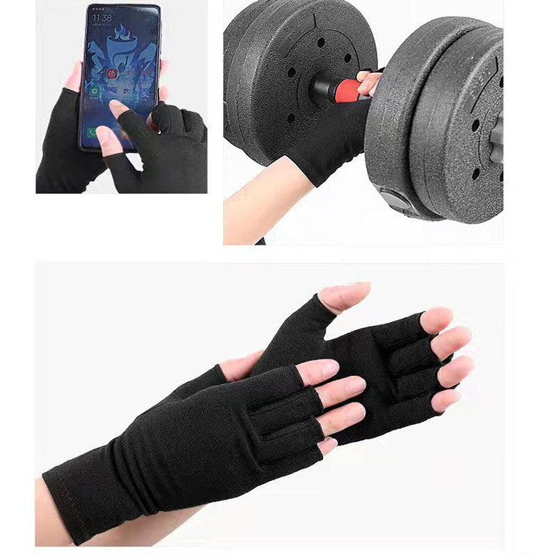 [Australia] - 1 Pair Arthritis Gloves Hand Gloves for Carpal Compression Gloves Typing cooking gardening and Daily Work Black Medium 