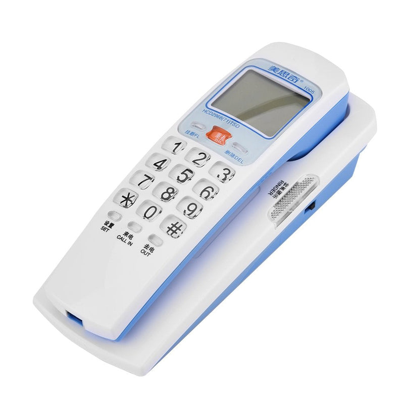 [Australia] - Trimline Corded Landline Phones with Caller ID & Backlit Dial, 30 Group Call Number Storage Inquiry, Crystal Big Button Fashion Extension Telephone for Home Office(White) White 