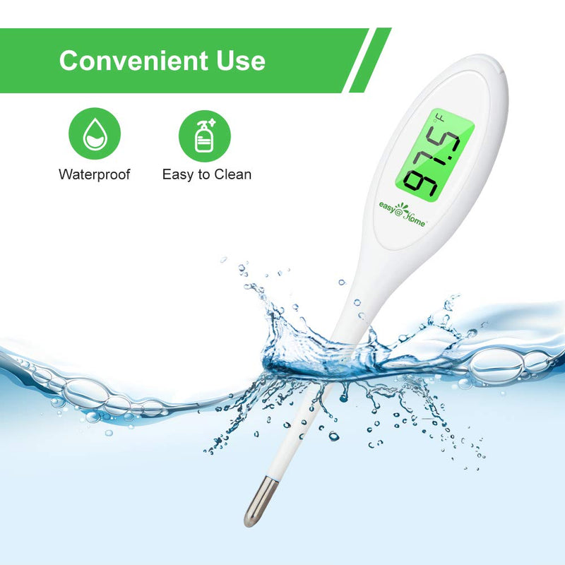 [Australia] - 8 Sec Fast Reading Easy@Home Digital Oral Thermometer for Adult, Kid and Baby, Oral, Rectal and Underarm Temperature Measurement for Fever with Two-Color LCD Display Backlit and Alarm EMT-A12 