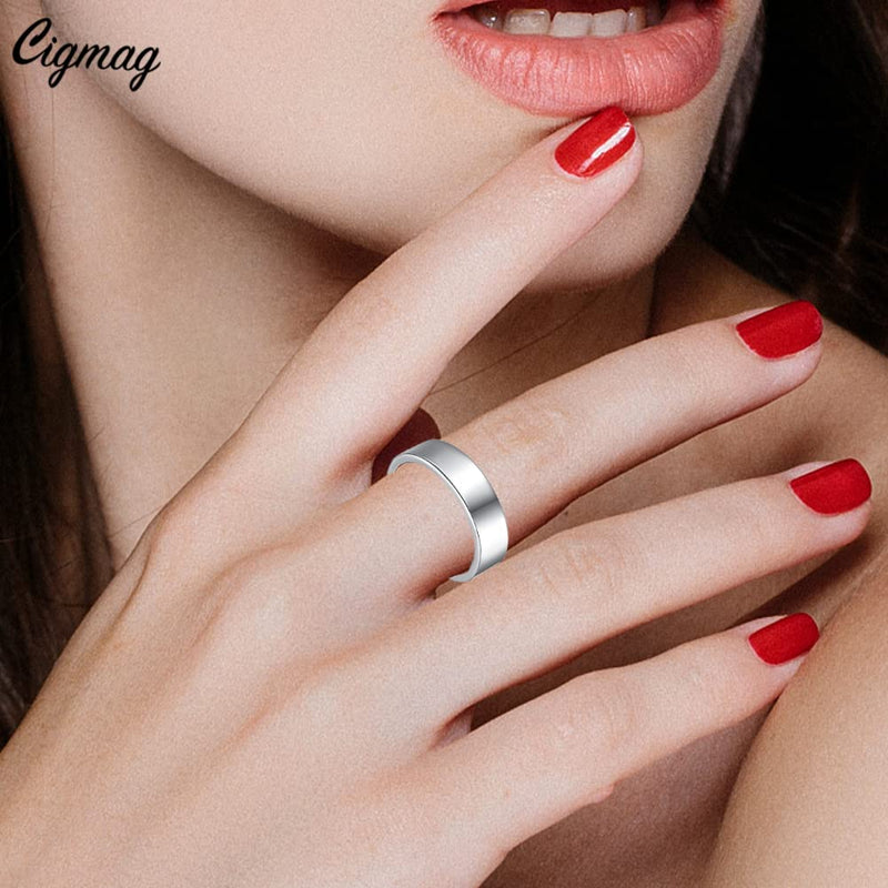 [Australia] - Vicmag 4X Strength Magnetic Copper Rings for Women Magnet Rings with 4X 3500 Gauss Magnets 100% Solid Pure Copper Adjustable with Jewelry Gift Box 2PCS (Silver) Silver 
