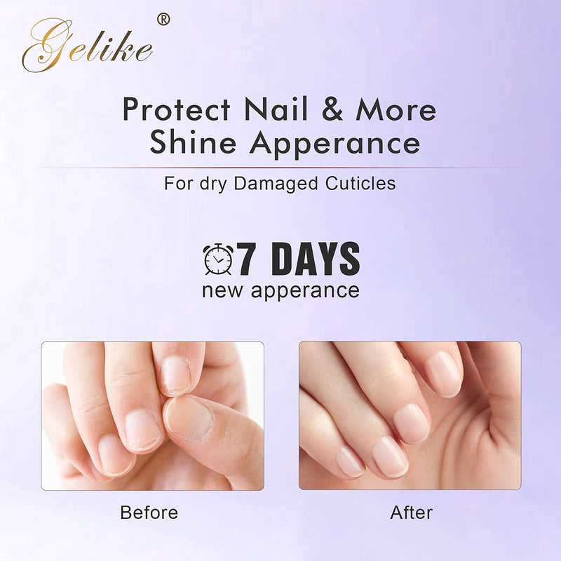 [Australia] - Gelike ec Organic Cuticle Nail Oil 15ml Vitamin B& E Essential Oil Moisturize with Convinient Dropper Design, Nail Cuticles Oils Treatment Damaged Dry for Nail Care Repair Growth-Lavender Scented 15 ml (Pack of 1) 