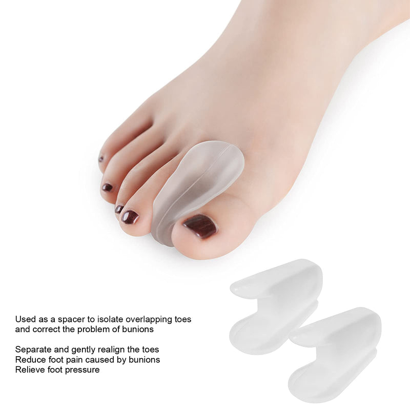 [Australia] - Toe Separator, ANGGREK Silicone Gel Hallux Valgus Separator Bunion Corrector Hammer Toe Separator Toe Spacers Pads for Foot Care Realign Crooked Toes(S) 