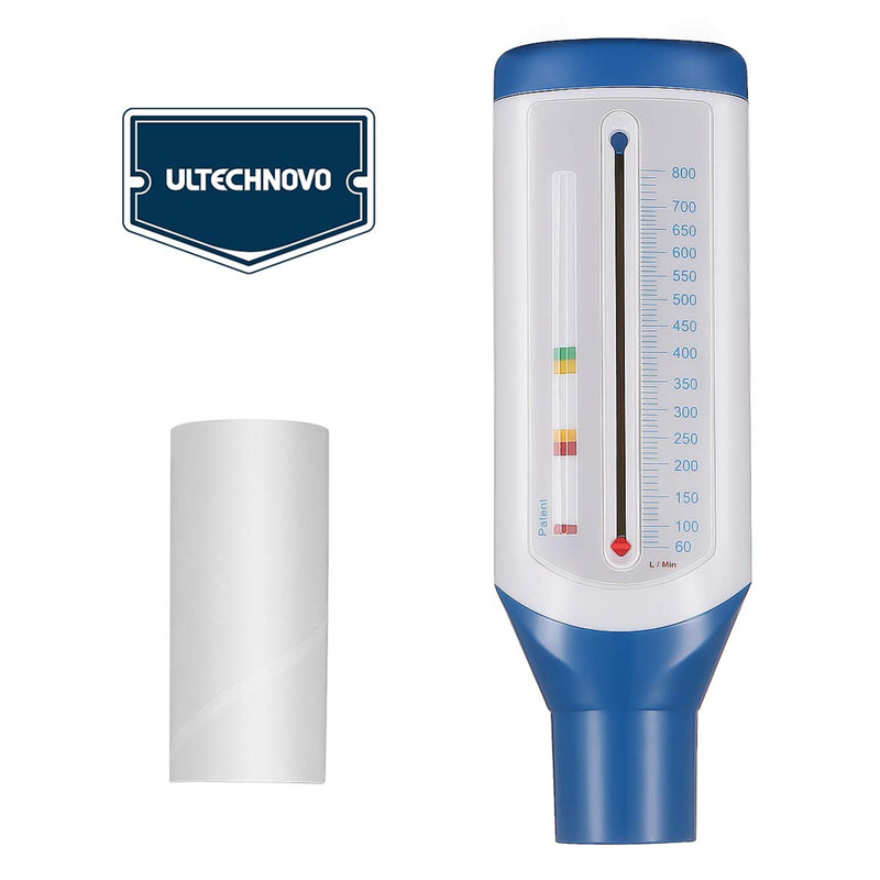 [Australia] - ULTECHNOVO Flow Meter- Lung Exerciser Standard Spirometry Flow Meter Expiratory Flow Meter Asthma Monitor for Women Men 