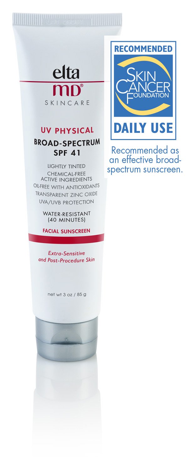 [Australia] - EltaMD UV Physical Tinted Mineral Sunscreen, Chemical-Free Face Sunscreen for Sensitive Skin and Post-Procedure Skin, Non-Greasy, Broad-Spectrum SPF 41, 3.0 oz 