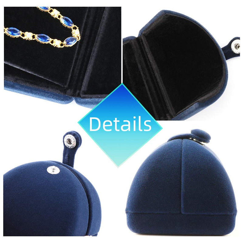 [Australia] - iSuperb Royal Blue Velvet Necklace Pendant Box Jewelry Gift Box Bracelet Chain Earrings Display Storage Case for Christmas Engagement Proposal Small Pendant Box 