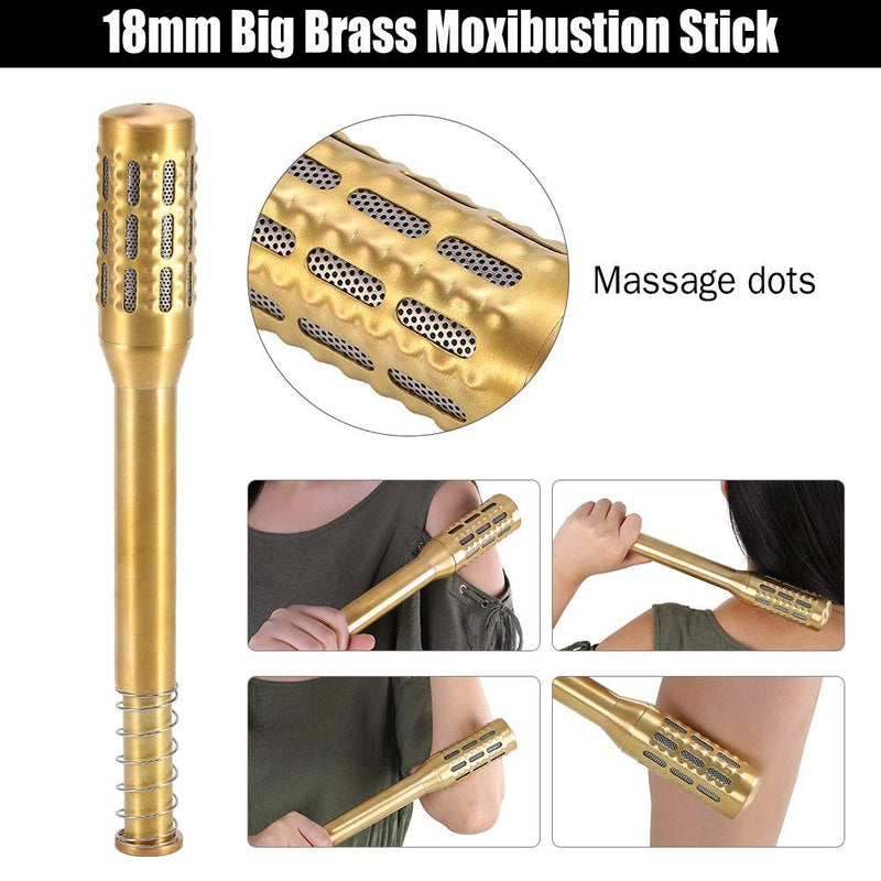 [Australia] - Moxa Stick Burner Holder Moxa Box Portable Healing Acupuncture Roller for Brass Moxibustion Back Messager 