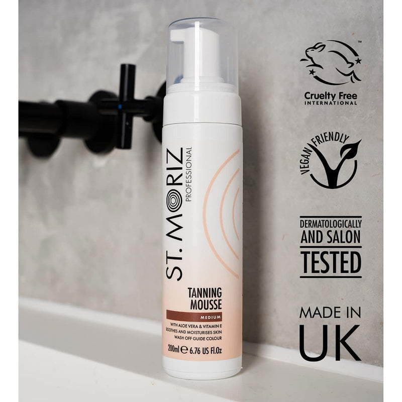 [Australia] - St. Moriz Self Tanning Self - Tanning Mousse Color Medium (With Olive Milk and Vitamin E) 6.7 oz 