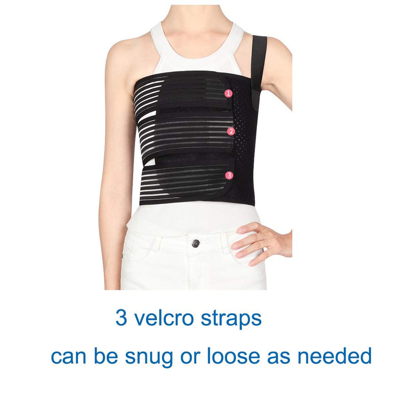 [Australia] - Solmyr Rib Brace Broken Rib Belt, Rib Support Brace for Men and Women, Breathable Chest Wrap Belt for Sore or Bruised Ribs Support, Sternum Injuries, Dislocated Ribs Protection, Pulled Muscle Pain (L 33" to 43") Large 