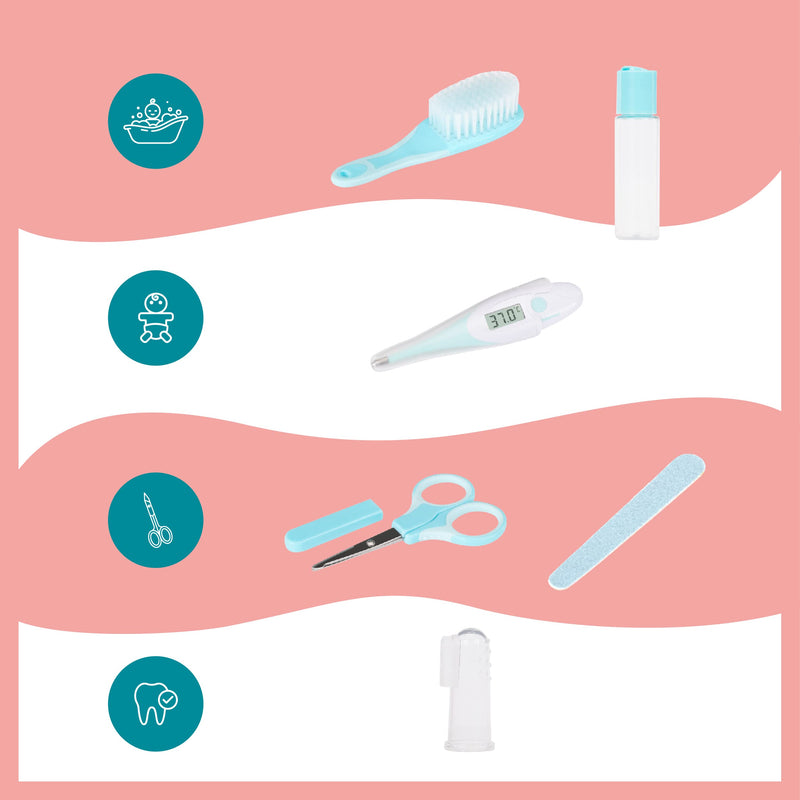 [Australia] - Babymoov Compact Baby Care Kit 6 Essential Accessories Including Digital Baby Thermometer 6 Accessories Grey 