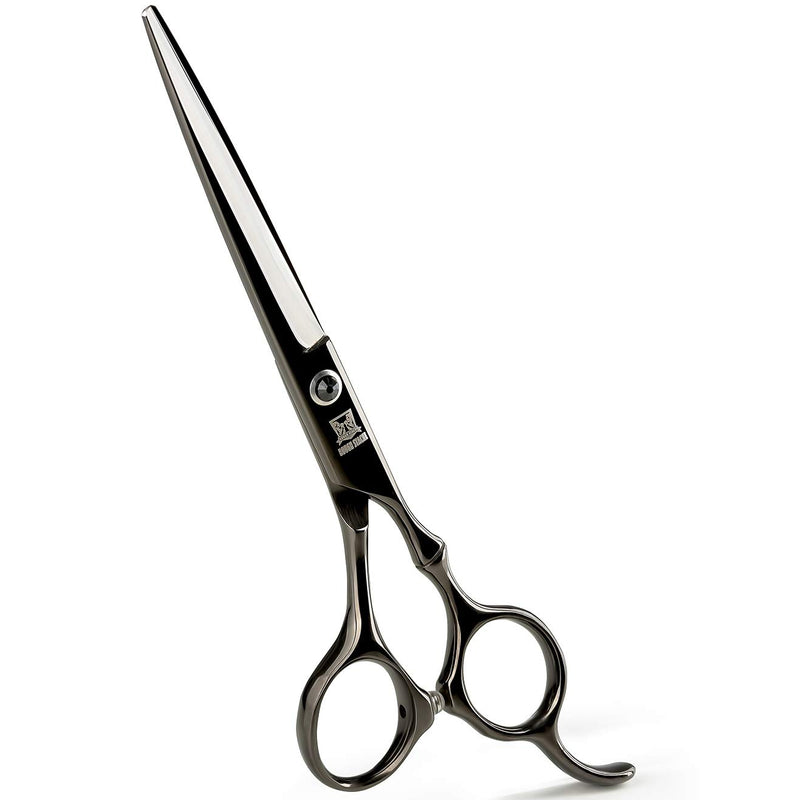 [Australia] - Professional Black Titanium Hair Scissors - Barber Hair Cutting Scissors - 6.5 inch Razor Edge Hair Cutting Shears for Salon - Made from Stainless Steel Cutting Hair Scissors Black 