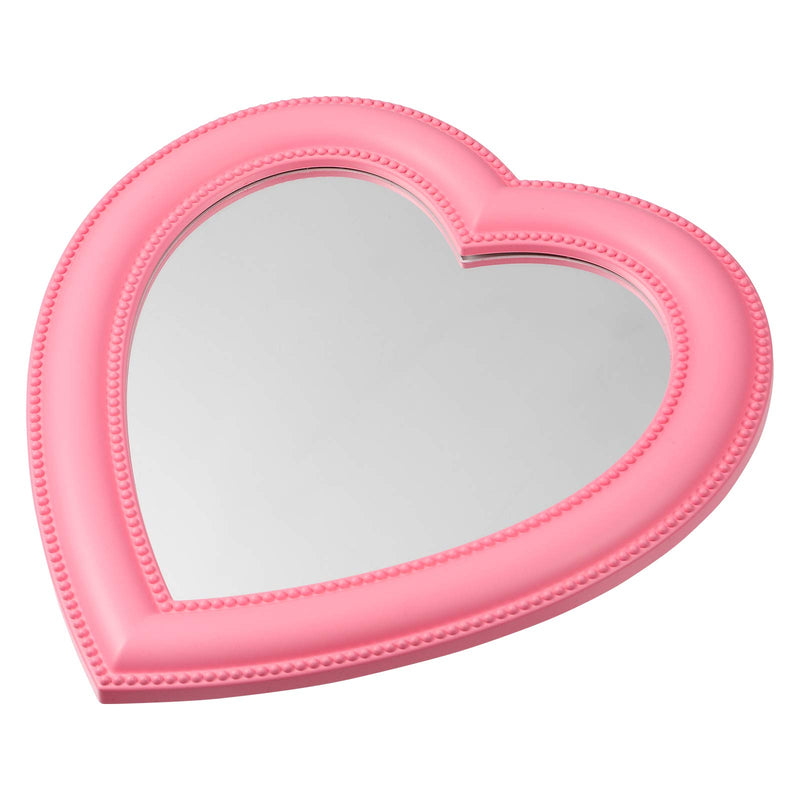[Australia] - BESPORTBLE 10- Inch Heart Shaped Mirror Tabletop Vanity Makeup Mirror Makeup Mirror Cosmetic Mirror Desktop Mirror Wall Hanging Mirror 