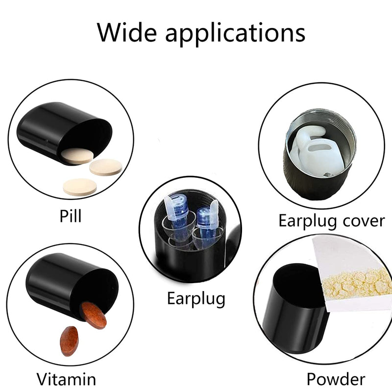 [Australia] - DARENYI Waterproof Pill Box Small Keyring Pill Holder Metal Pill Organisers Mini Portable Pill Box for Outdoor Travel Camping(4 Colour) 