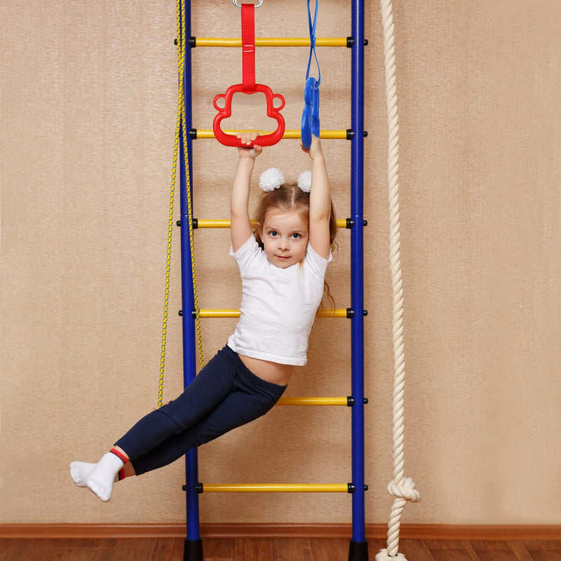 [Australia] - Kids Colorful Gymnastic Rings Backyard Playground Play Sets for Obstacle Ring, Monkey Ring, Climbing Ring Training (3 PCS) 