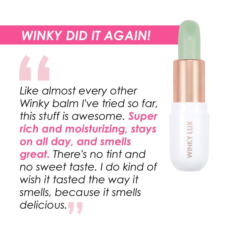 [Australia] - Winky Lux Matcha Lip Balm, All-Day Non-Tinted Lip Balm Stick, Hydrating All-Natural Green Tea Extract, 0.14 Oz, Clear 