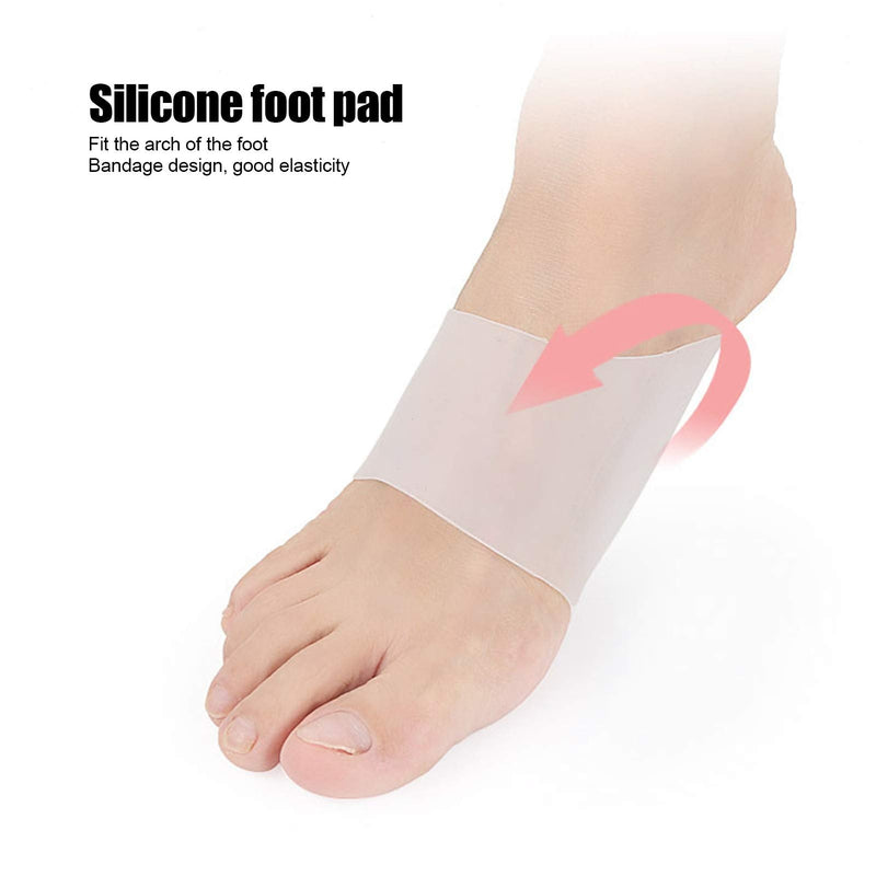 [Australia] - Arch Support Pad, 2 Pairs Arch Support Silicone Flatfoot Insole Elastic Orthopedic Shoe Pad Footbed Enhancer 