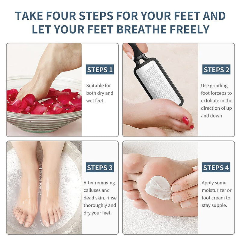 [Australia] - Colossal foot rasp foot file and Callus remover Professional Foot Care For Dead Skin Stainless Steel Foot Rasp.Can Be Used On Both Dry and Wet Feet 