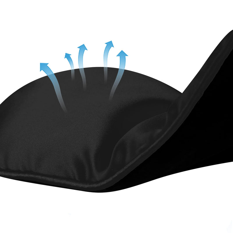 [Australia] - Amazon Basics Genuine Natural Mulberry Silk Eye Mask, Curved Sleep Mask with Adjustable Strap, Black 