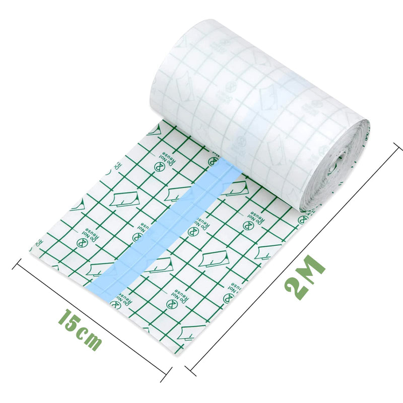 [Australia] - 2Mx15CM Tattoo Aftercare Bandage,Second Skin Adhesive Dressing Tape,Skin Glue,Tattoo Film,Tattoo Wrap Waterproof Wound Antibacterial Transparent Bandage 
